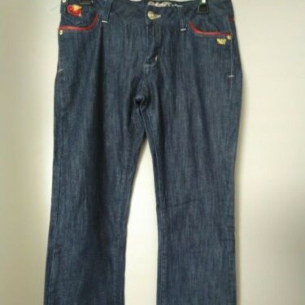 Women's Junior Ecko Red Dark Denim Jeans Size 11
